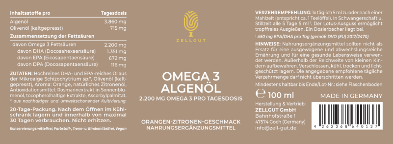 
                  
                    OMEGA 3 ALGENÖL
                  
                